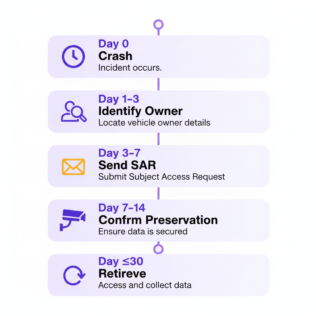 Request CCTV & Dashcam footage infographic