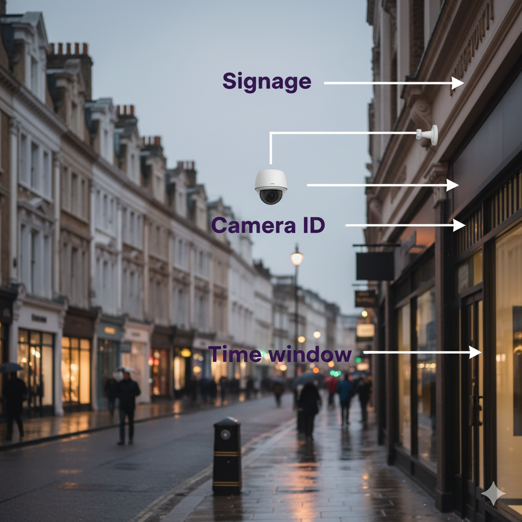 CCTV & Dashcam footage infographics