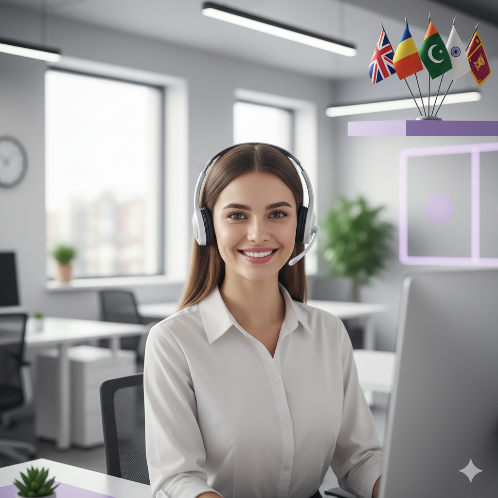 A friendly, multi-lingual call centre operator ready to assist PCO drivers.