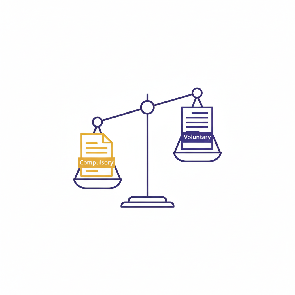Illustration: compulsory vs voluntary documents