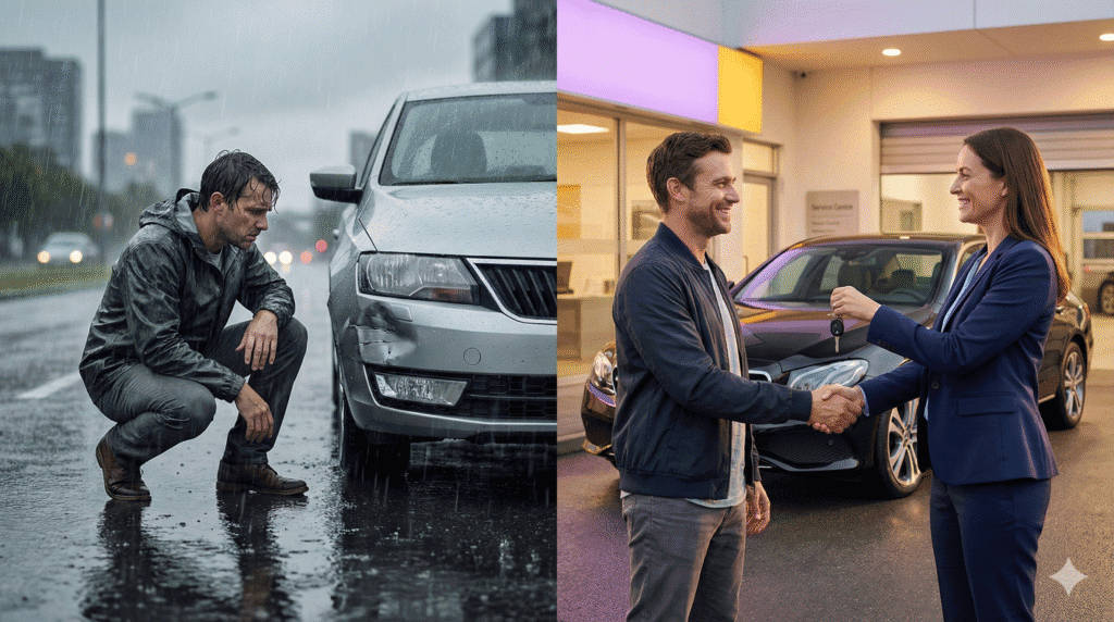 two people hand shaking after successfull non fault accident claim via accident assist network