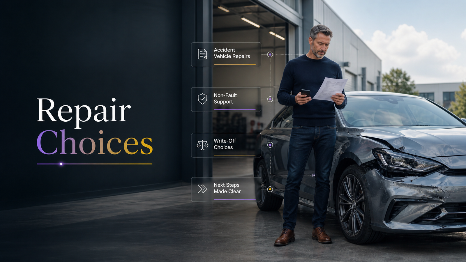 Accident vehicle repairs UK delays choices