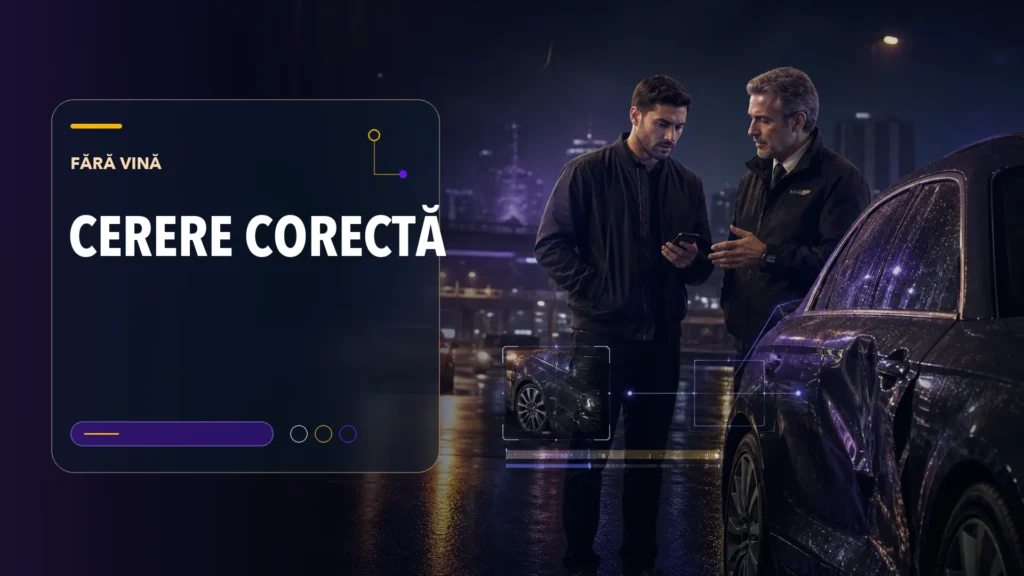 AAN editorial scene illustrating Cum să Depui o Cerere După un Accident Fără Vină
