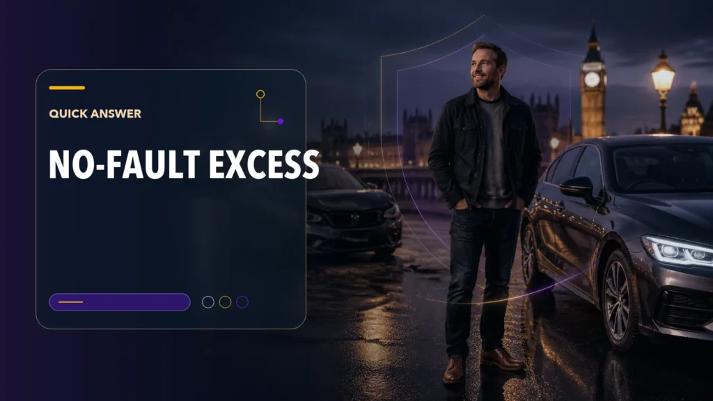AAN editorial scene illustrating Do I have to Pay Excess if Not My Fault ? UK Quick Answer