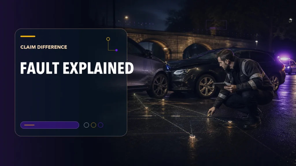 AAN editorial scene illustrating The difference between fault and non fault accident claims