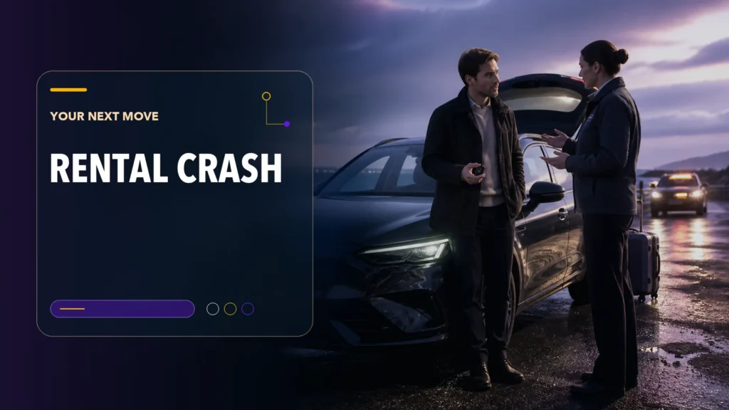 AAN editorial scene illustrating Accident in a Rental Car : What to Do When It’s Not Your Vehicle