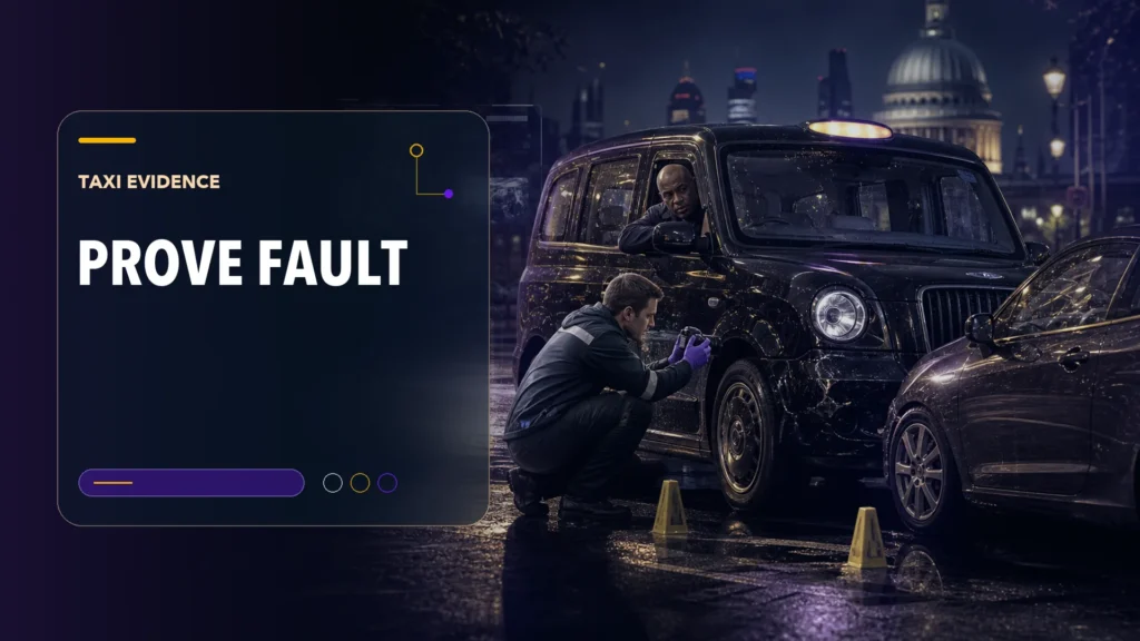 AAN editorial scene illustrating Proving Fault in Taxi Accident Compensation Claims Evidence That Wins Cases
