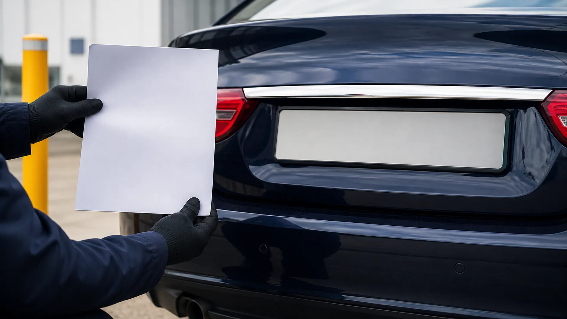 Driver comparing a replacement PHV with its hand-over document